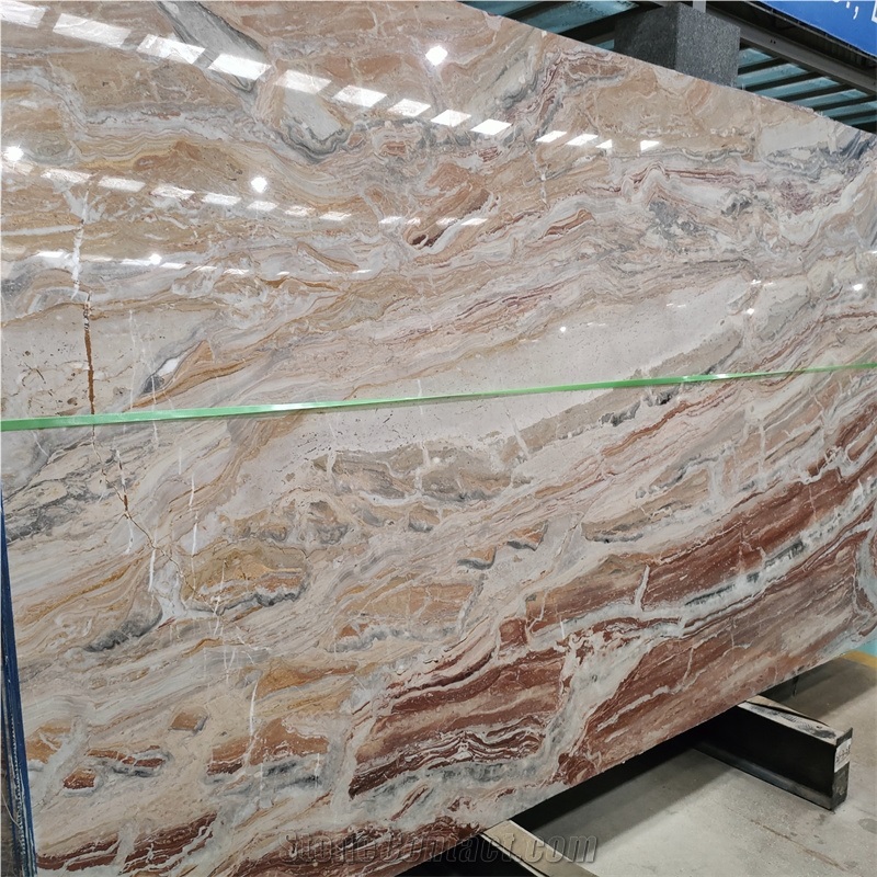 Natural Stone Tile Monica Red Marble For Living Room