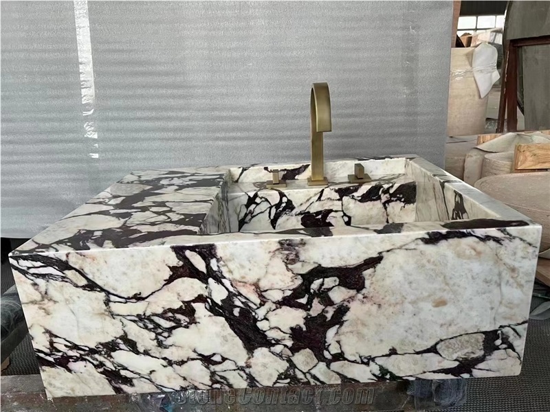 Marble Pedestal Wash Basin Milas Lilac Bathroom Round Sink