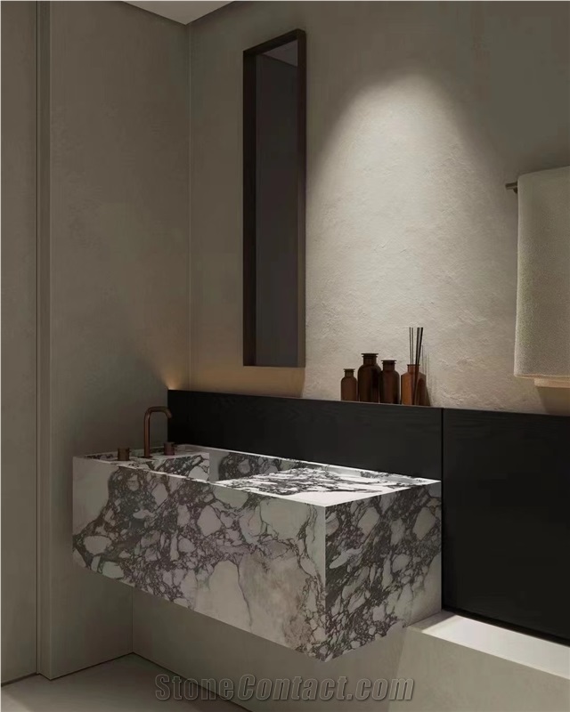 Natural Split Marble Bathroom Sink China Green Wash Basin