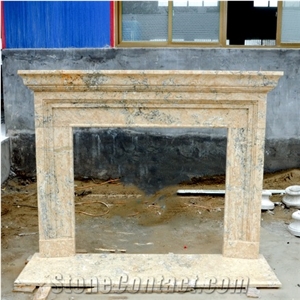 Modern Design Travertine Fireplace