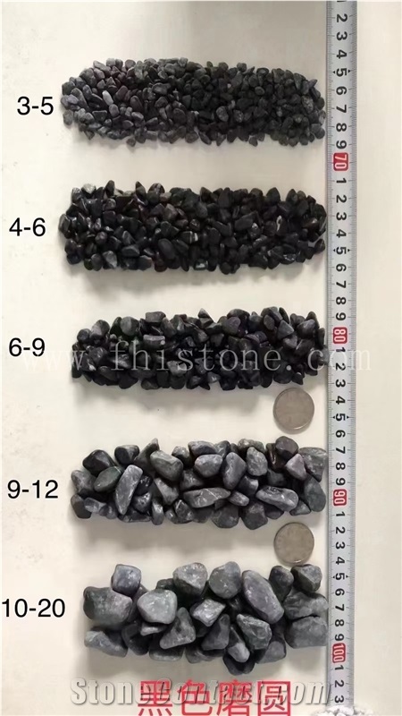 Crushed Stone Black Chip Stone For Landscaping Decoration