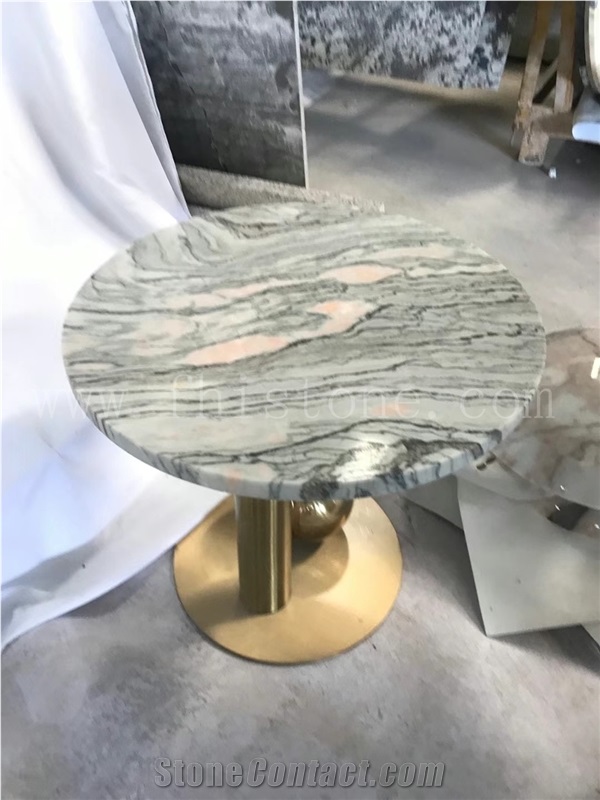 Mountain Stream White Stream Marble Table Top Coffee Table