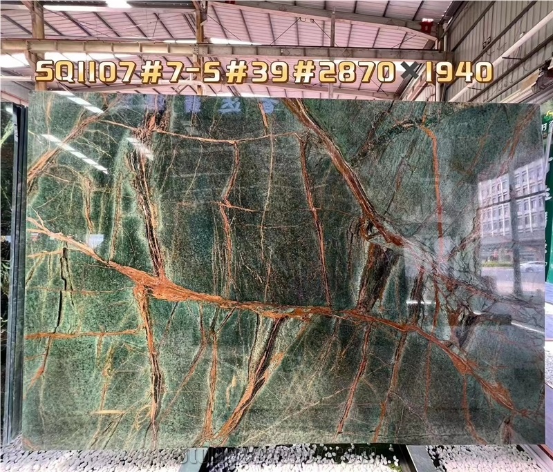 Rain Forest Green Marble  India Green Marble Slab And Tile