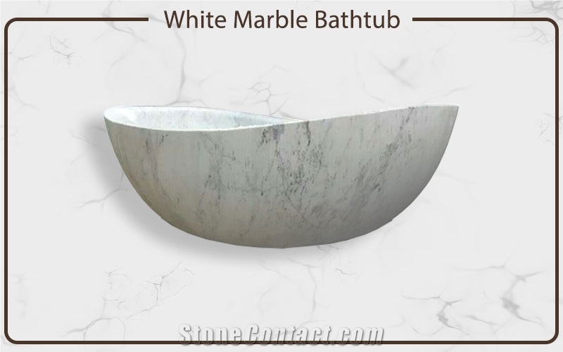 Marble Bathtub, White Marble Bathtub , Round & Oval Bathtub