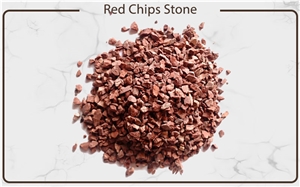 Red Chips Stone , Red Crushed Stone