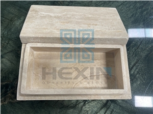 Roman Travertine Jewelry/Small Storage Box