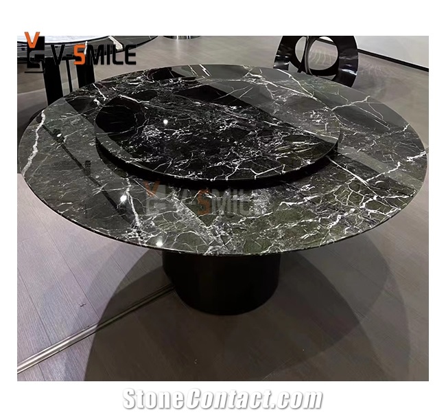 Home Furniture Green  Levanto Marble Top Dining Table