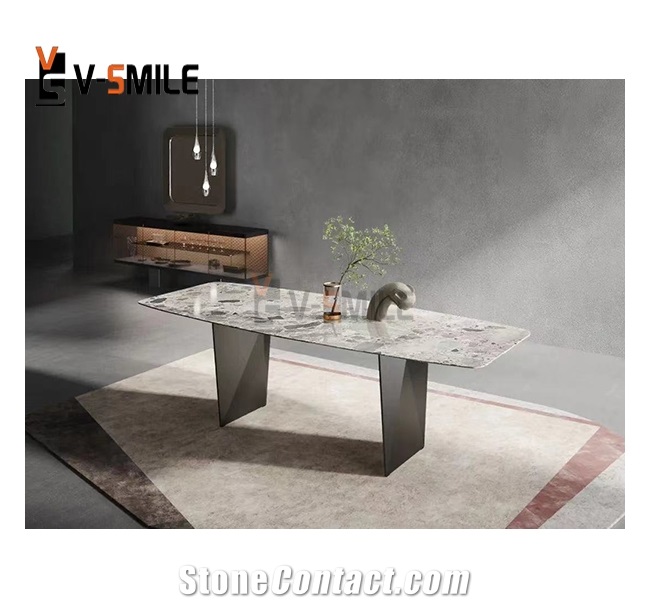 Luxury Stone Elephant White Marble Round Table Tops