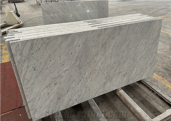 Carrara White Marble Tile Laminated With Honeycomb Backing