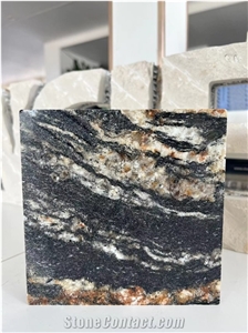 Exotic Fusion Black Granite Tile Laminated Honeycomb Backing