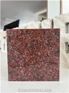 India Imperial Red Granite Tile Laminated Honeycomb Backing