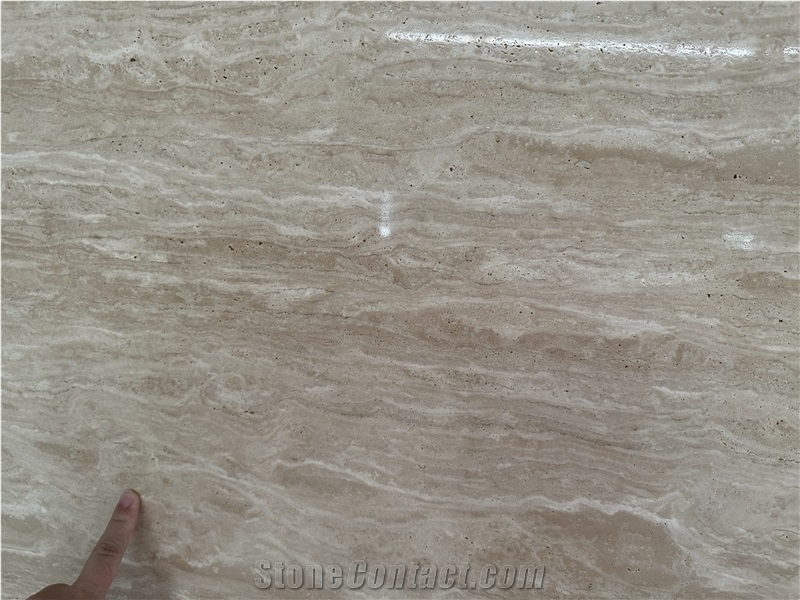 Turkey Romano Travertine Slab Laminated Honeycomb Backing