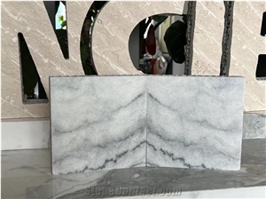 White Fusion Marble Tile Laminated With Honeycomb Backing