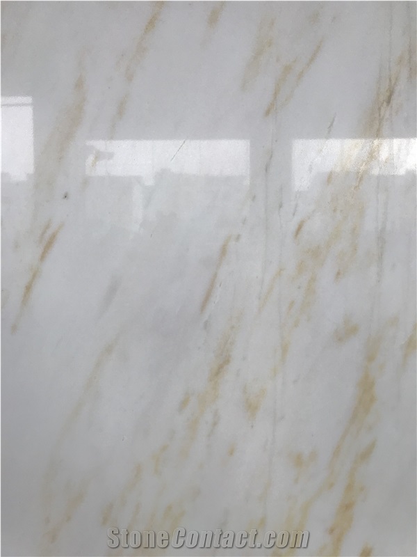 Ariston Gold White Marble Slab Tile For Wall And Floor