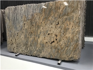 Brazil Amarillo Jaguar Granite Slab Tile For Wall And Floor