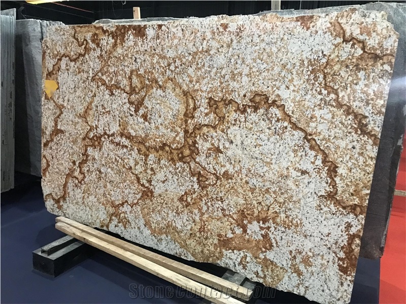 Brazil Angelina Gold Granite Slab Tile For Wall And Floor
