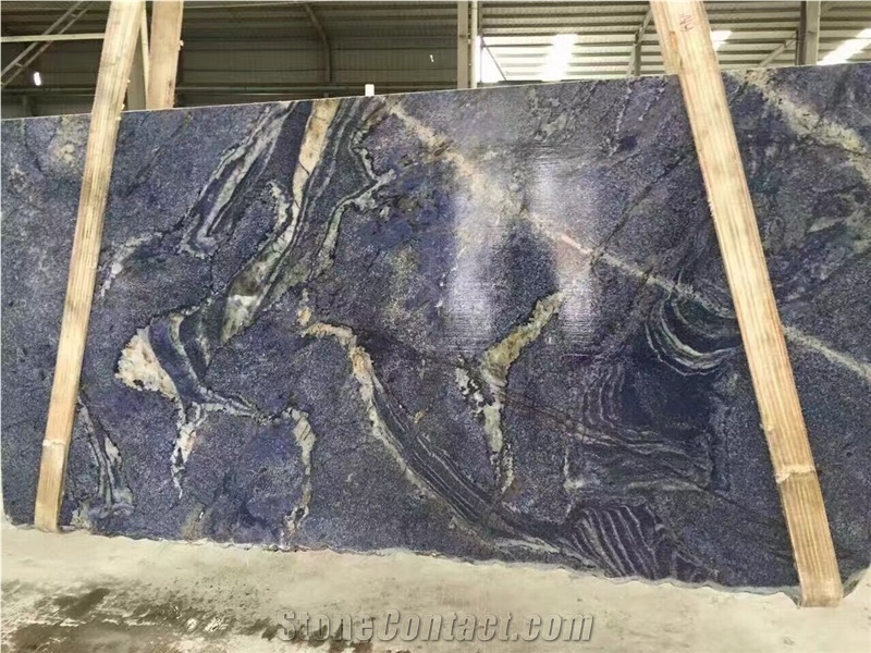 Brazil Azul Bahia Blue Granite Slab Tile Good For Wall