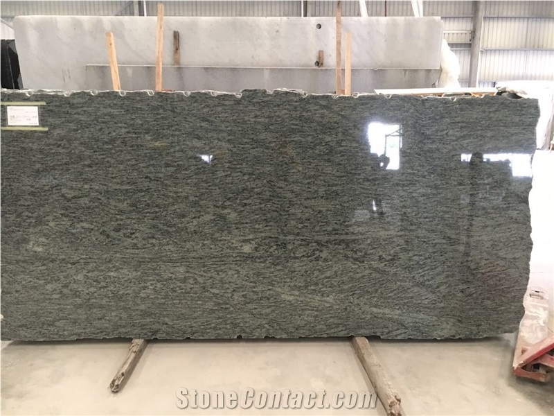 Brazil Olive Green Granite Polished Slab Tile