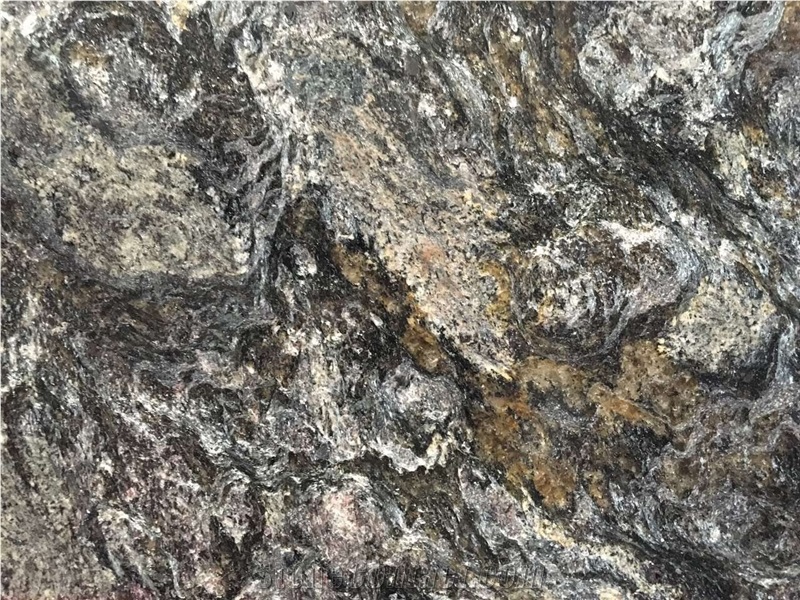 Brazil Platinum Diamond Black Granite Slab Tile