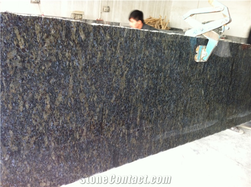 China Butterfly Blue Granite Slab Tile