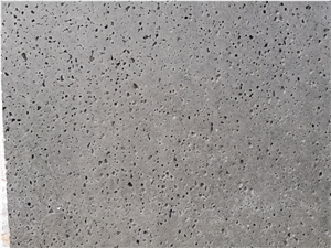 China Grey Basalt With Hole Slab Tile