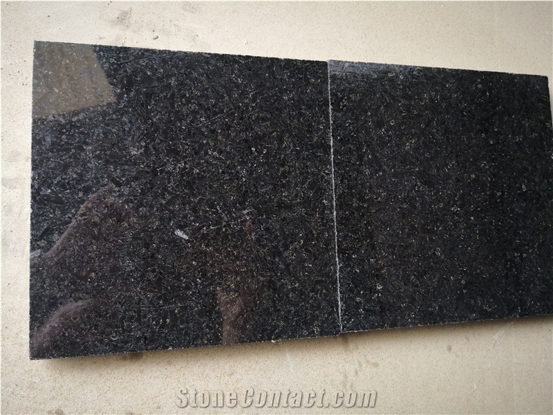 Crystal Black Canada Black Granite Slab Tiles
