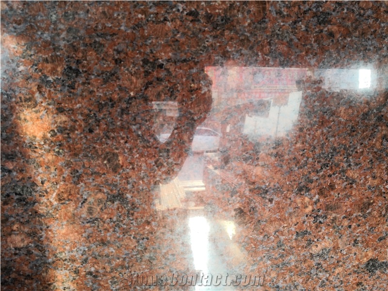 Indian Red Pearl Granite, India Polished Granite Slab Tile