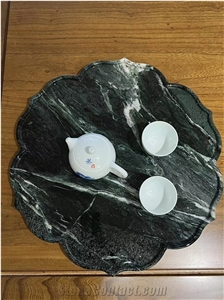 Prada Green Marble Flower Plate Tea Tray Kitchen Utensil