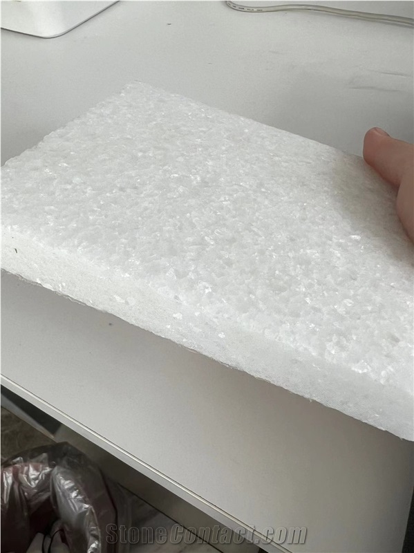 Vietnam Crystal White Marble Waterjet Slab Tile Sparkle