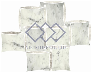White Marble Mosaic Pattern