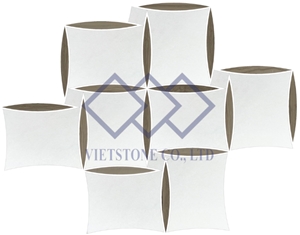 White Marble Mosaic Pattern