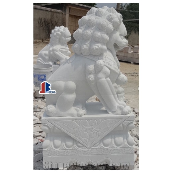 Stone Foo Dog Statues, Fu Dog Sculpture