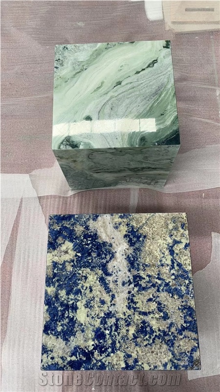 Dark Blue Bolivia Blue Sodalite Luxury Stone Plinth And Cubes