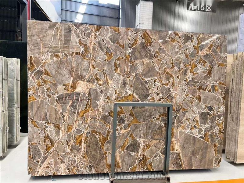 Golden Shadow Marble Slab&Tiles For Hotel Project