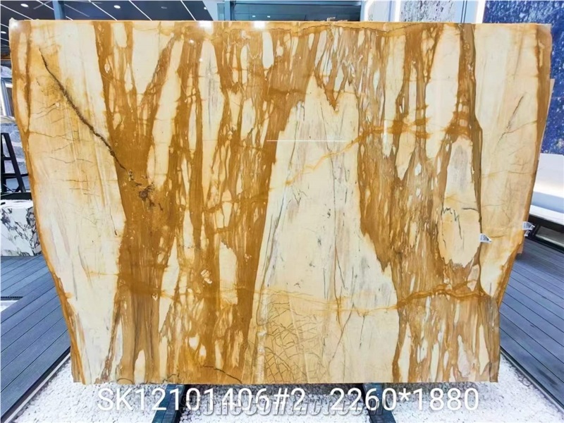 Yellow Siena Marble Slab&Tiles For Home Decor