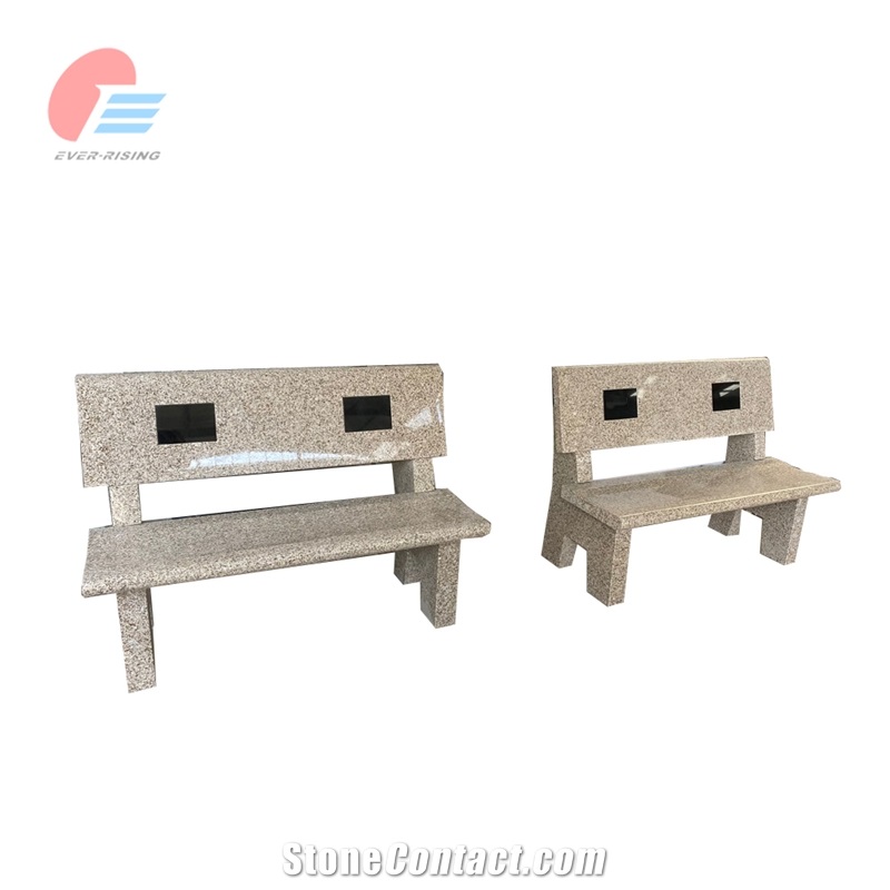 G682 Beige Rust Granite Polished Bench Seat For Garden Use