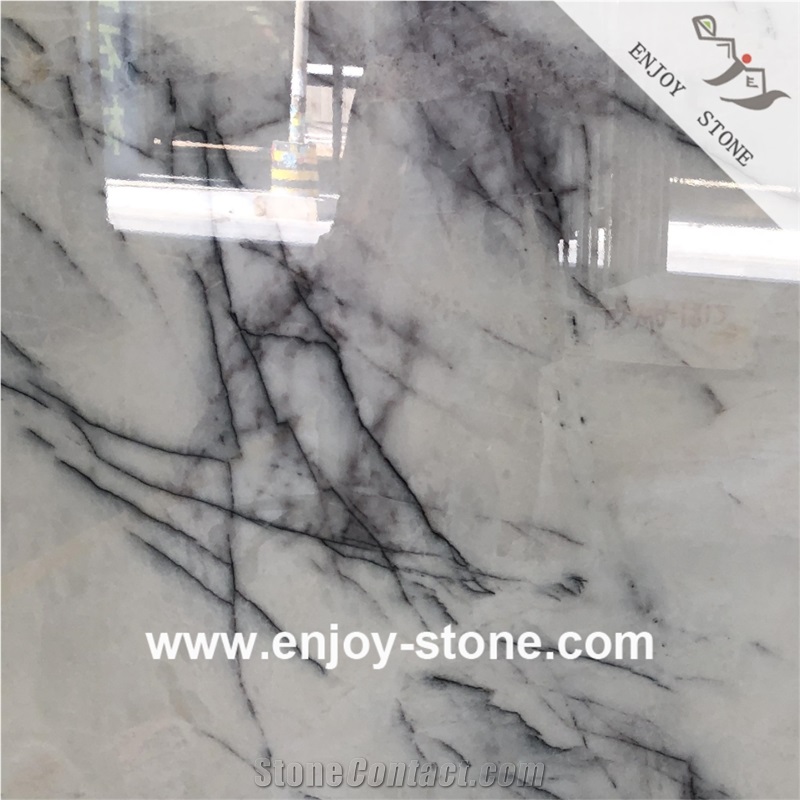 China Lilac White Marble Slabs For Wall And Floor