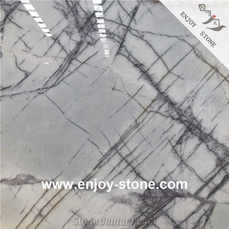 China Lilac White Marble Slabs For Wall And Floor