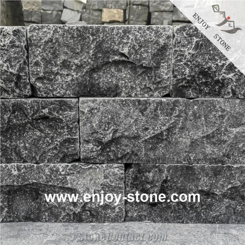 Grey Natural Split Surface Limestone Small Block Masonry Stone