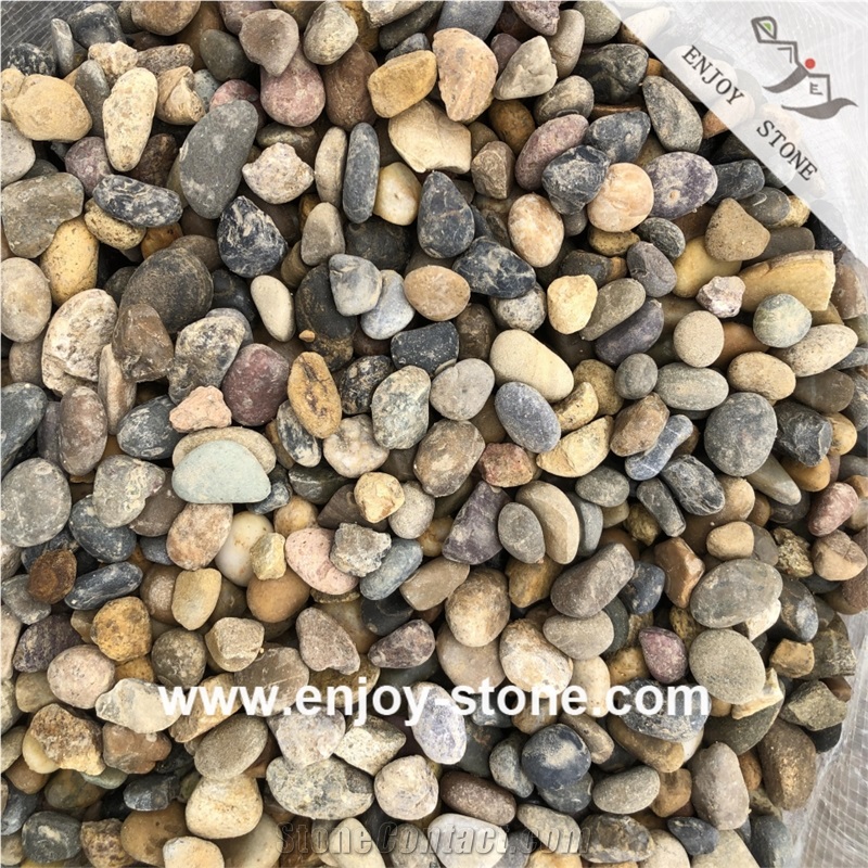 Mixed Color Pebble Stone For Walkway/Road/Wall Cladding