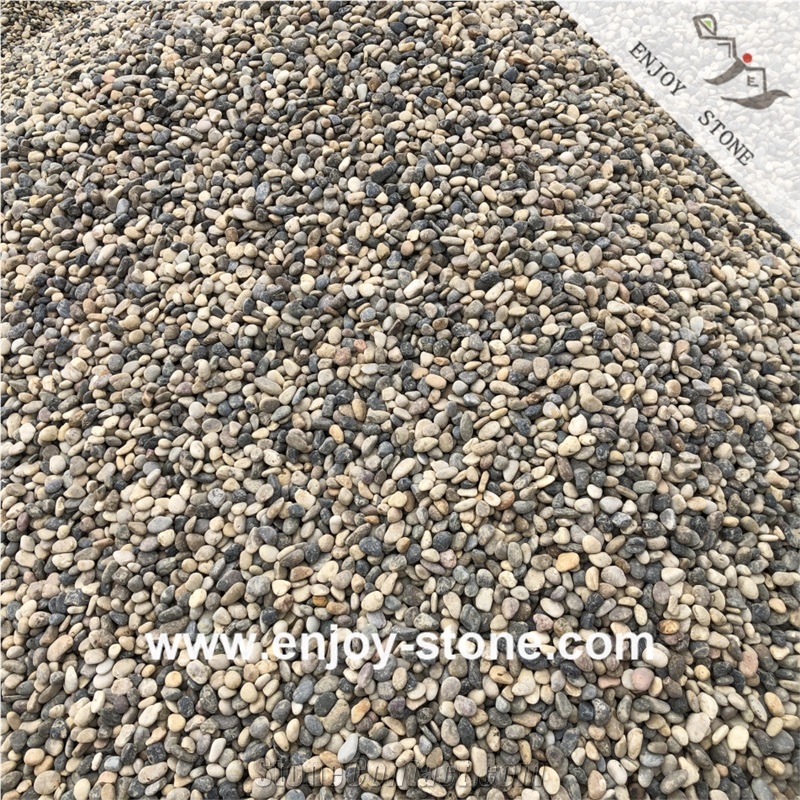 Mixed Size Granite Pebbles For Roadsides And Walkway