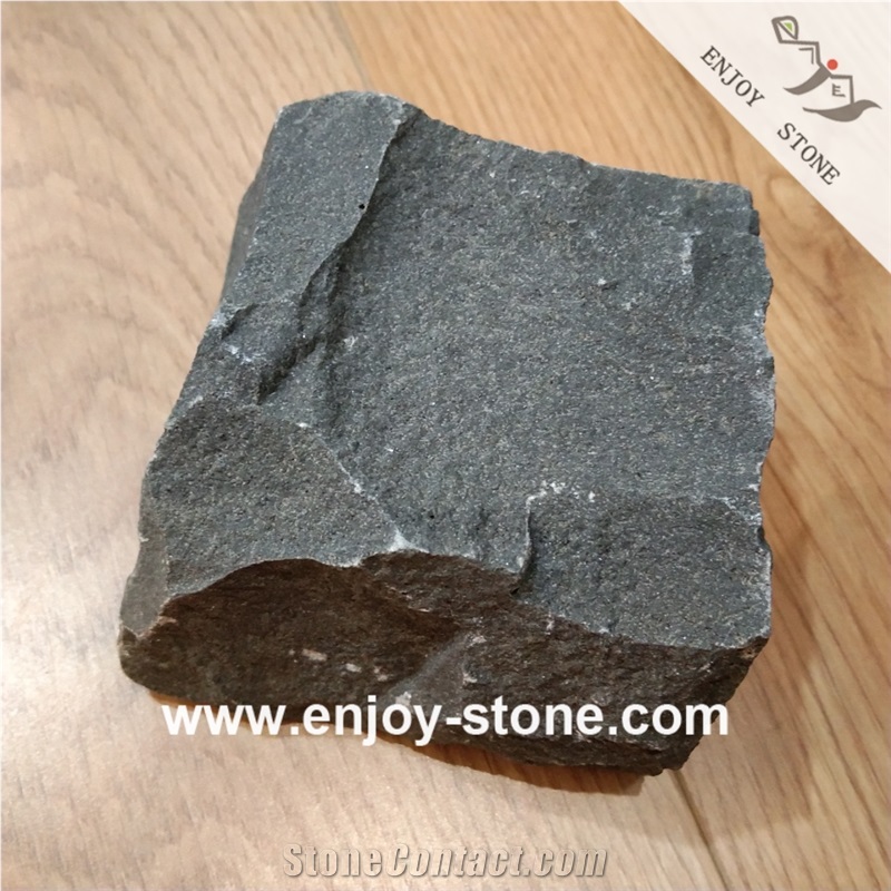 Natural Surface ZP Black Basalt Cobblestone For Pavers