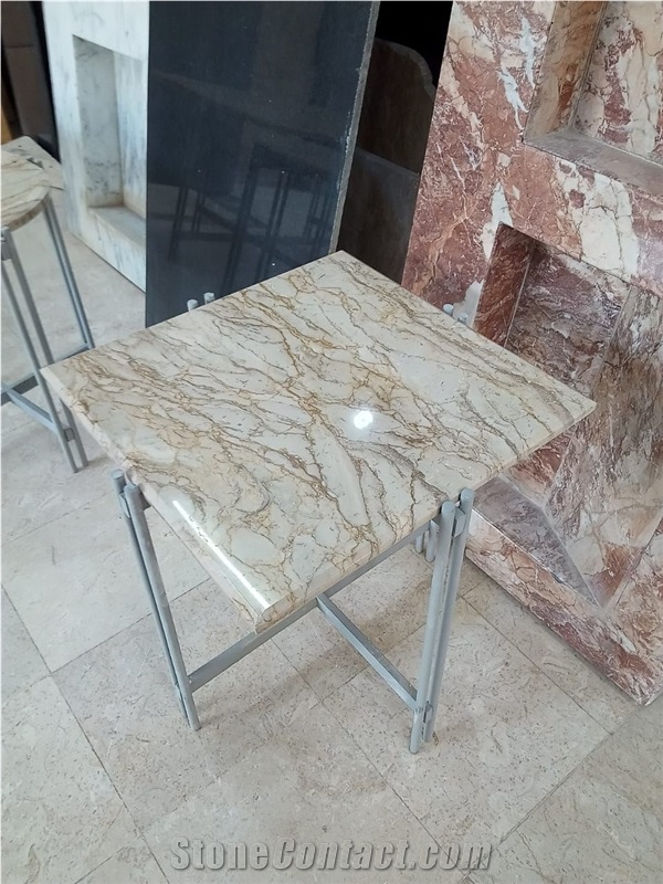 Botticino Fancy Marble Tables Top