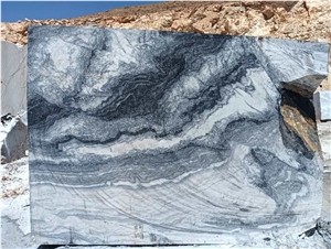 White Wavy Crystal Marble Blocks