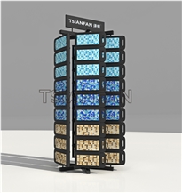 Rotated Display Case For Mosaic, Stone, Wood Sample