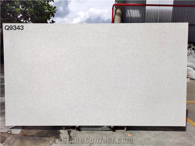Cheap Price White Grain Quartz Stone Slabs From Vietnam