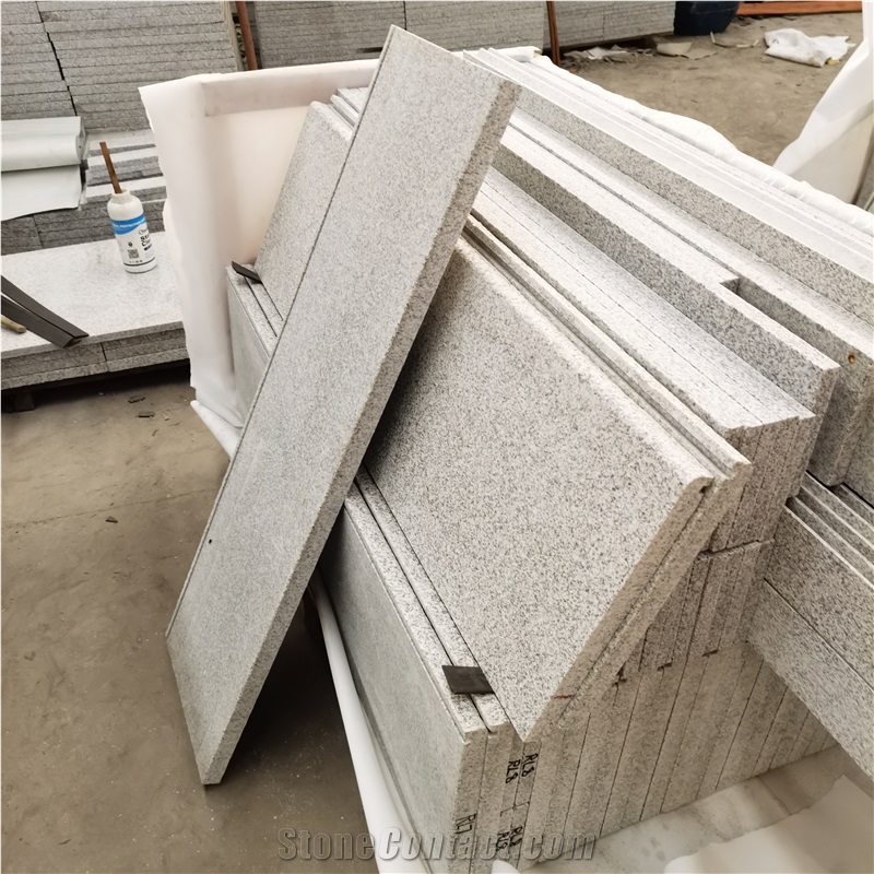 New G603 Granite Stairs Bush-Hammered Finish Steps For Outdoor