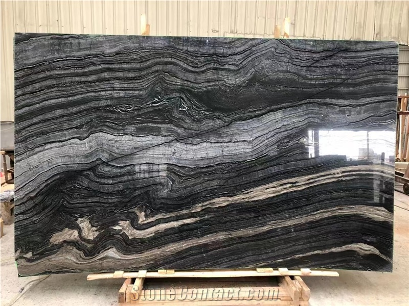 Rosewood Grain Black Marble Slabs From China Supplier