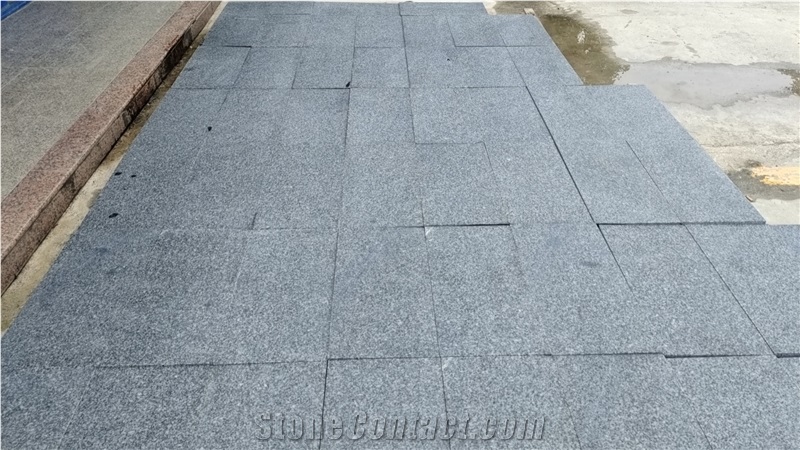 G654 Dark Grey Granite Tiles For Steps Risers