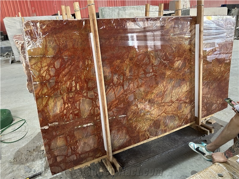 Rosso Damascco Marble Slabs